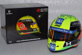 Mick Schumacher HAAS Ferrari mini helmet 2021 season