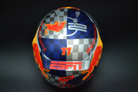 Sergio Perez Red Bull Racing Honda RBPT mini helmet British Grand Prix 2024 season