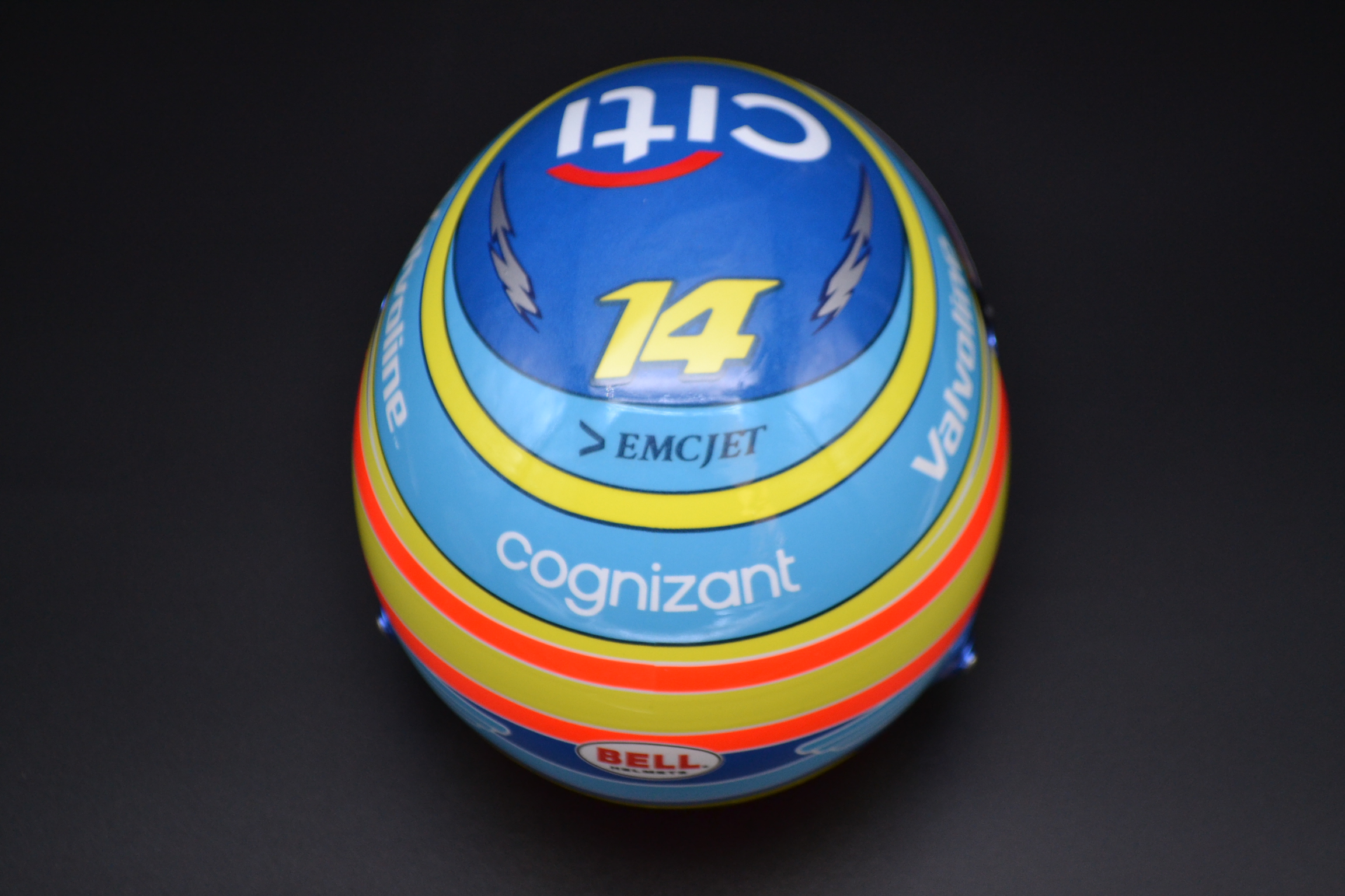 Fernando Alonso Aston Martin Cognizant mini helmet 2025 season