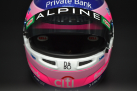 Fernando Alonso Alpine F1 Team mini helmet 2022 season