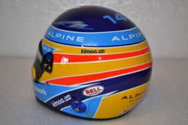 Fernando Alonso Alpine F1 Team helmet 2021 season