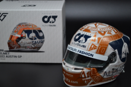 Pierre Gasly Apha Tauri Honda mini helmet USA Grand Prix 2022 season