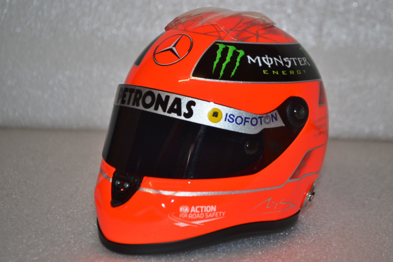Michael Schumacher Mercedes AMG Petronas helmet Brazillian Grand Prix 2012  season | Schuberth Helmet - 2016 and previous seasons | frisianmodelcarshop  formula racing Bell mini Helmets