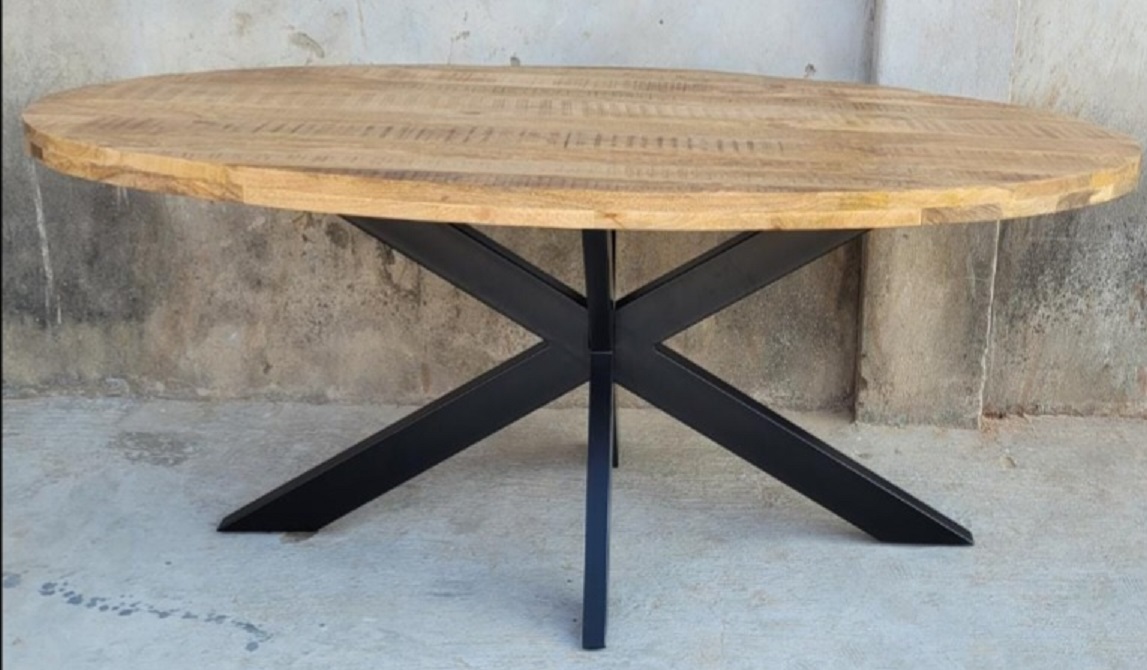 Eettafel ovaal mangohout