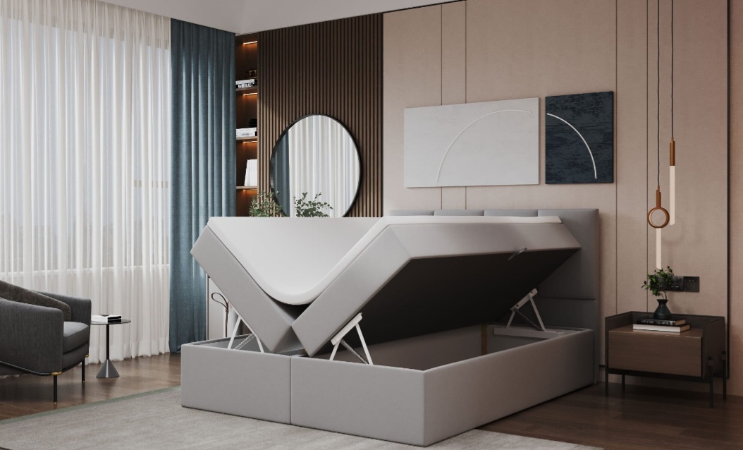 Boxspring bed 140-180 x 200 cm incl. opbergfunctie