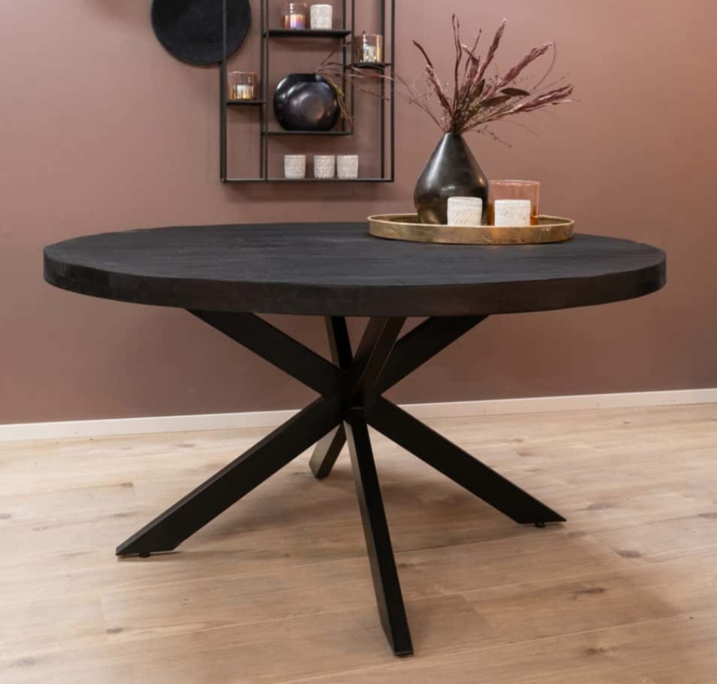 Eettafel ovaal mangohout