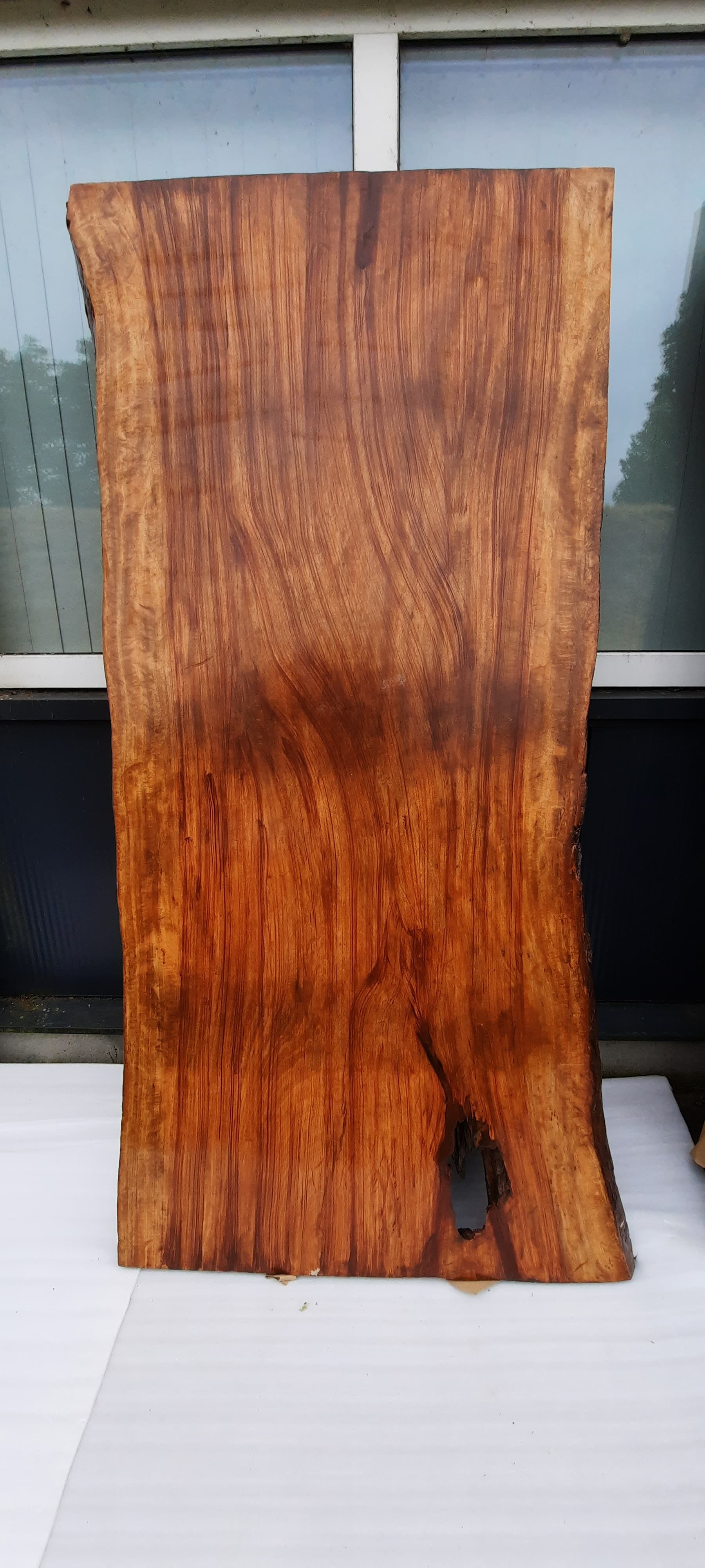 Boomstam tafel binnen/buiten