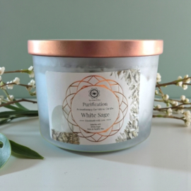 White Sage Purification Gemstone Candle
