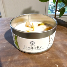 Green Tea "Positivity" Aromatherapy Gemstone Candle