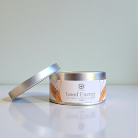 Green Tea "Good Energy" Aromatherapy  Gemstone Candle