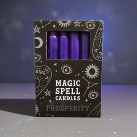 Magic Spell Kaarsen Paars "Voorspoed"