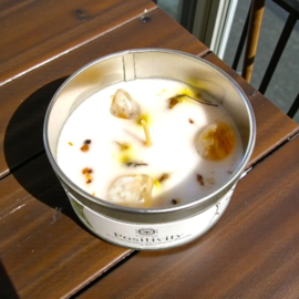 Green Tea "Positivity" Aromatherapy Gemstone Candle