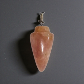 Rose Qaurtz Pendel met Chakra Ketting