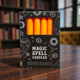 Magic Spell Kaarsen Oranje "Zelfvertrouwen"