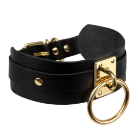 O-Ring Collar + Luxury Leash Black/Gold