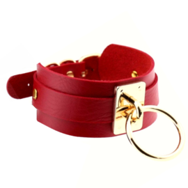 O-Ring Collar – Burgundy/Gold