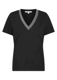 Tramontana t-shirt lurex zwart
