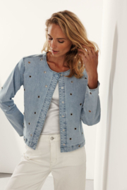 Tramontana jacket eyelet light blue denim