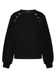 Tramontana sweater sailor buttons black