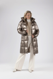 Nukus tess coat metallic walnut