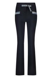 Zip73 flair pantalon navy denim