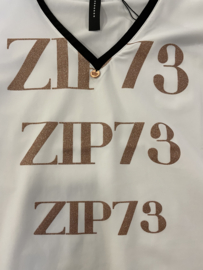 Zip73 Top V-hals off white/rosé