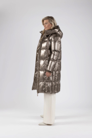 Nukus tess coat metallic walnut