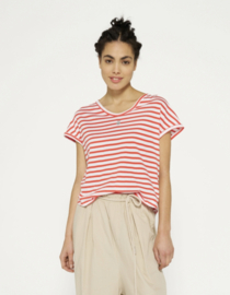 10 days TEE stripes rood/wit