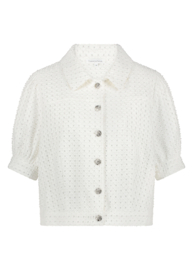 Tramontana lurex denim jacket off white