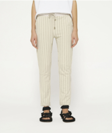 10 days cropped jogger pinstripe safari