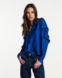 Tramontana blouse fancy sleeve - bright blue