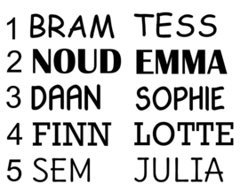 Driehoek slab / bandana met naam