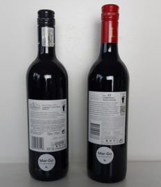 Wijnfles met Peperbus-etiket