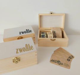 Houten doosje 2-vaks