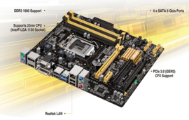 Moederbord - Asus B85M-E - Socket 1150 • Micro-ATX • Intel B85 chipset