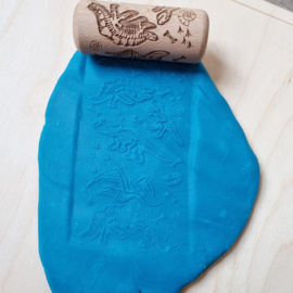 Houten roller klein dik Dino
