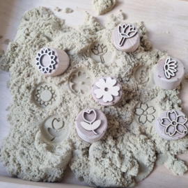 Houten stempel set Flowers/Bloemen