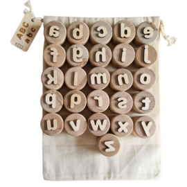Houten stempel set Alfabet