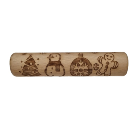Houten roller dik Christmas