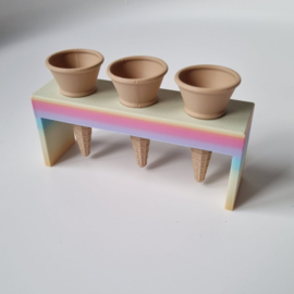 Puntijsjes houder - triple voor mini puntijsjes - meerdere kleuren