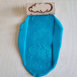Houten roller klein dik Wolk