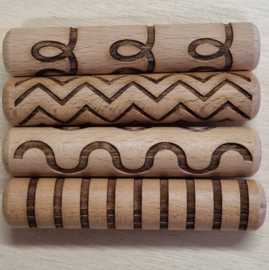 Houten roller Patronen Set