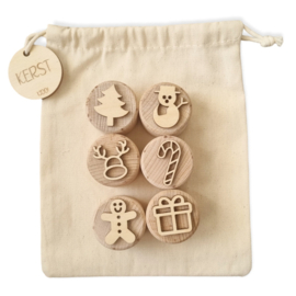 Houten stempel set Kerst/Christmas