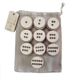 Houten stempel set Getalbeelden