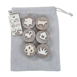 Houten stempel set Farm-Boerderij