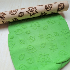 Houten roller smal Blaadjes