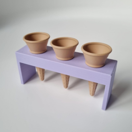 Puntijsjes houder - triple voor mini puntijsjes - meerdere kleuren