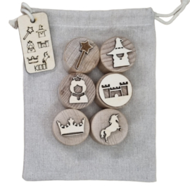 Houten stempel set Sprookjes