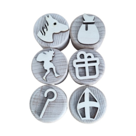 Houten stempel set Sinterklaas
