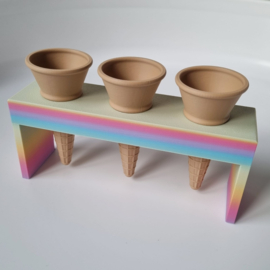 Puntijsjes houder - triple - meerdere kleuren